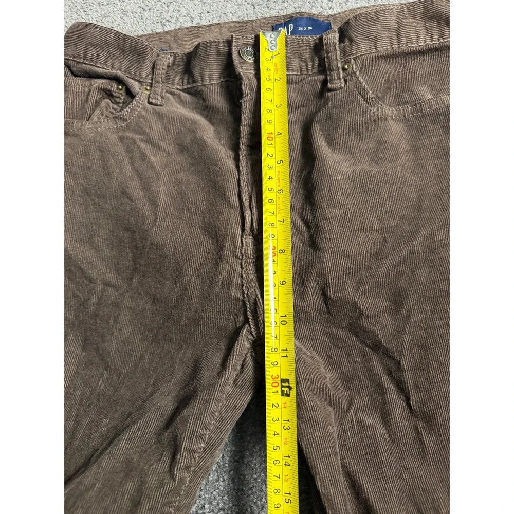 Gap Mens Brown Slim 5-Pocket Corduroy Pants 34x34 Cotton Stretch 497164-01